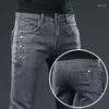 Herenjeans Herenjeans 2023 Merk Mannen Fit Skinny Denim Designer Elastische Rechte Stretchbroek Voor