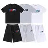 القمصان للرجال Trapstar T Shirt Designer Print Letter Luxury Black and White Rainbow Color Summer Sports Cotton Coll Top Size Size S M L XL