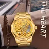 Wristwatches Forsining Luxury Diamond Skeleton Men Automatic Mechanical Watch Fashion Waterproof Stainless Steel Business Men's