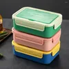 Dinnerware Sets 1400Ml Bento Box For Kids Adults Reusable Lunch Storage Container 3 Compartments And Spoon & Fork Portable