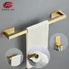 Acessório de banho Conjunto de hardware de banheiro dourado Conjunto de papel Towel Towel Rack Rock Ganche Toalha Barra Acessórios de banheiro em aço inoxidável Sem pregos 230203