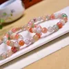 Strand Natural Gem Blossoms Cherry Agates Pierre Perles Pour La Fabrication De Bijoux Bracelet À bricoler soi-même Collier Charme Rond Lâche 7.5mm