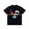 Design Luxury Mens T Shirt Cartoon Letter Graffiti Print Round Neck Short Sleeve Loose T-shirt Casual Top Black White