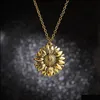 Hangende kettingen Je bent mijn zonnebloem voor vrouwen goud open medaillet lange keten mode inspirerende sieraden cadeau drop delive otwrb