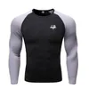 T-shirts voor heren mannen lange mouw shirts bodybuilding patchwork snel droog t-shirt voor mannen workout fitness training 230203