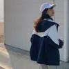 Kvinnors jackor Deeptown harajuku Kvinnor överdimensionerade koreanska streetwear dragkedja huva jacka kvinnlig college stil varsity utomhusbomber