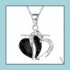 Anhänger Halsketten Luxus Kristall CZ Herz Halskette Frauen Zirkonia Diamant Liebe Silber Überzogene Kette Für Damen Modeschmuck Gi Otvdy