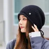 Boinas inverno mantém chapéu de malha quente para mulheres de moda fulrs skullies beanies