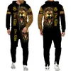 Мужские спортивные костюмы Lion King 3D Print Men's Men's Men's Gypper/костюм мужская повседневная спортивная одежда с двумя частями классные животные.