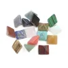 Pyramid Natural Stone Crystal Healing Wicca Spiritualit￠ Sculture Stone Craft Square Quartz Turquoise Gemstone Gioielli Carnioli TT0204