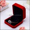 J￳ias de joias embalagens de veet quadrado vermelho para colar de pingente an￩is de pulseira de pulseira noivado de noiva de presente de exibi￧￣o de exposi￧￣o de getes entrega OTI3D