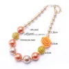 Kralen kettingen oranje kleur bloemen kind dikke ketting ontwerp mode bubbleegume bead sieraden voor babymeisje drop levering hangers dhoyu