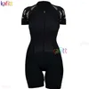 Racing Sets KafiCycling Female Monkey Promotion Elegant Triathlon Clothing To Brazil Summer Short Sleeve Bodysuit