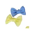 Hair Clips Barrettes Korean Sweet Solid Color Bows Clip For Kids Girls Boutique Handmade Hairpins Barrette Headwear Hairs Accessor Ot7Xw