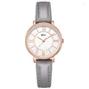 Montres-bracelets TPW 32mm Montres pour femmes Boîtier plaqué or Bracelet en cuir PU