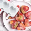 Baking Moulds DIY Creative Heart Shape Silicone Ice Popsicle Mold Stripe Maker Tray Reusable Love Molde Tools