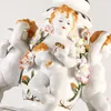 Lustres XUANZHAO Vintage français blanc beaux enfants porcelaine éclairage décoratif Style européen luxe exquis Hall lustre