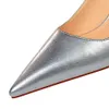 Klädskor 2022 kvinnor 7cm 9,5 cm höga klackar sandaler lady glänsande läder stripper slingback sandles låga klackar bröllop silver prom sommarskor g230130