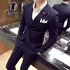 Men's Suits Han Edition Cultivate Morality And Groom Wedding Business Leisure Suit Three-piece Dress SJT47 - P300