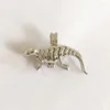 Anhänger Halsketten 5 teile/los 18KGP Dinosaurier Charme Armaturen Eidechse Medaillons Perle Edelstein Bead Käfig Halterungen