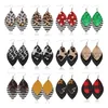 Dangle Chandelier Fashion Jewelry Pu Leather Earrings Leopard Stripe Double Layer Faux Drop Delivery Dhekq