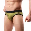 Slip Sexy hommes slip respirant Ultra mince lisse glace-soie été dos nu sous-vêtements Ropa intérieur Hombre