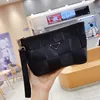 PADA Topo Quality New Hand bag Travel Beauty Case Pouch Protection Makeup Clutch Womens Leather Waterproof Cosmetic Bags For Women With Dust Bag KHAKI Borsa intrecciata