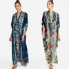 ملابس السباحة النسائية شاطئ الشاطئ الصيف ماكسي فساتين ملابس السباحة تغطية بوهو ملابس Kaftans البوهيمية باريوس دي بلايا موجيرومنز