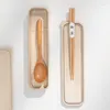 Dinnerware Sets Korean Portable Tableware Set Wooden Chopsticks Spoon Two-piece Outdoor Travel For Students And Children