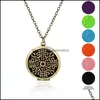 Pendant Necklaces 18 Styles Essential Oil Diffuser Opening Hollow Floating Aromatherapy Locket Link Chain For Women Fashion Jewelry Otyhd