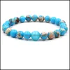 Charm Bracelets Natural Stones Beads Bracelet Emperor Opal Bead Vipjewel Drop Delivery Jewelry Dhg9U