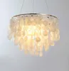 Pendant Lamps Nordic Lamp Lights Fashion Wind Chime Shell Hanging Bedroom Living Room Lampara Colgante Iron LightPendant