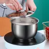 Milk Pot WORTHBUY Multipurpose NonStick With Glass Lid Stainless Steel Saucepan Cooking For Soup Porridge Kitchen Cookware 230204