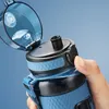 Water Bottles UZSPACE Sports Gym Leakproof Dropproof Portable Shaker Outdoor Travel Kettle Plastic Drink Bottle BPA Free 230204