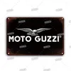 Винтажный мотоцикл бренд логотип Metal Tin Tin Decor Decor Retro Motorbike Metal Poster Plate Decorative Gataque Garage Decorary W01