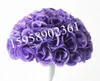 Fiori decorativi SPR EMS Decorazione di nozze viola 30 cm Sfera di fiori bacianti in seta Interno in plastica viola