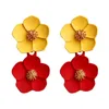 Orecchini per borchie Delysia King Fashion Romantic Multicolor Flower Double Orerstud Dale22