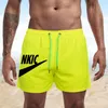 Men Brand Logo Print Shorts Swimpak Pocket Snel droge zwem shorts voor nieuwe mannen Swimwear Summer Bathing Beach Wear Swim Trunks Surfen Surfen