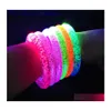 Other Bracelets Fashion Flash Dance Wristbands Led Flashing Wrist Glow Bangle In The Dark Carnival Birthday Gift Neon Party Supplies Ot0Tn