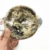 Decorative Figurines Objects & Natural Carved Ocean Jasper Bowl Crystal Craft Quartz DecorationDecorative