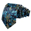 Mäns västar Teal Blue Mens Luxury Brocade Paisley Floral Suit Vest Silk Tie Waistcoat Set Men Clothes Barry.Wang modedesigner M-2036men '