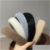 Headbands Fashion Womens Hair Accessories Winter Warm Sponge Plush Headband Casual Soft Turban Girls Hairband Drop Delivery Jewelry Dhzeu