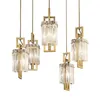 Pendant Lamps Light Luxury Post-modern Minimalist Living Room Dining Bar Chandelier Bedroom All Copper Chinese Crystal