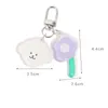 Nyckelringar 1 PC Söt liten färsk lila Floret Cloud Sheep Keychain Ornament Creative Personality Bag Pendant Accessories