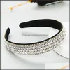 Diademas estilo barroco Mticolor brillante Rhinestone diadema de cristal mujeres boda accesorios de aro para el cabello adornos gota Deliv Otils