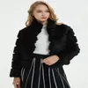 女性の毛皮のフェイクウィンタージャケット女性コートレディースソリッドファッション厚い温かいカジュアルxk2-60