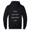 Herren Hoodies Individuell bedrucktes Sweatshirt Pullover Einfarbige Sportbekleidung Männer/Frauen Kleidung DIY Logo Po Text Baumwolle Hochwertige Streetwear