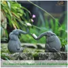 Obiekty dekoracyjne figurki codzienne kolekcja Lucky Elephant Figurines Fairy Garden Animal Ornaments Decor Decor Decortop Dekoracja pamiątki 230204