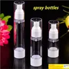 15ml 30ml 50ml 80ml 100ml 120ml Airless Pump Bottle Vacuum Refillable Plastic Travel Empty Bottles Spray Lotion Pump Containers