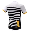 Kurtki wyścigowe Unisex Letni Jersey Black Stripes Oddychane Szybkie suche koszulki z krótkim rękawem dostosowane/hurtowe